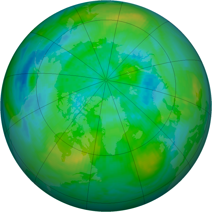 Arctic ozone map for 18 September 1980